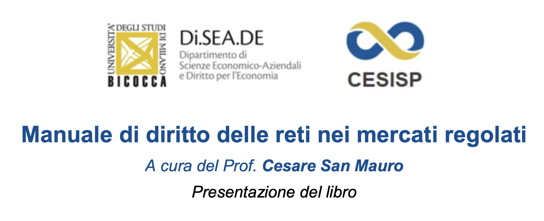 Manuale di diritto delle reti nei mercati regolati